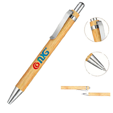 Bamboo Wooden Retractable Ballpoint Pen