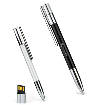Metal USB 8GB Flash Drive With Ballpoint Pen