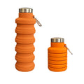 16Oz./6Oz. Collapsible Silicone Water Bottles With Carabiner