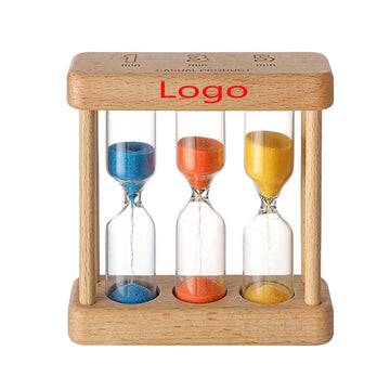 Wooden Hourglass 1/3/5 Minute 3-In-1 Gift Home Set