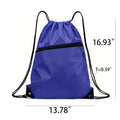 Sport Zipper Pocket Drawstring Backpack