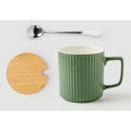 Wood Lid Ceramic Coffee Mug