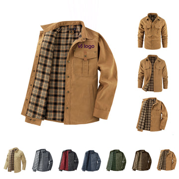 Retro Western Plaid Flannel Lapel Jacket