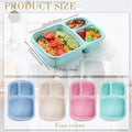 3-Compartment Wheat Straw Food Storage Containers