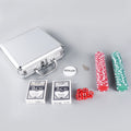 Poker Set 100 Chips With Aluminium Case 2 Card Games