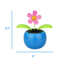 Solar-Powered Dancing Flower Toy Car Decor