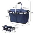 Foldable Picnic Basket Storage Bag
