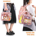 Large Pink Clear Lunch Bag