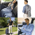 Foldable Multifunctional 2-In-1 Plush Travel Blanket