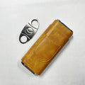 Leather Cigar Case With Cigar Cutter
