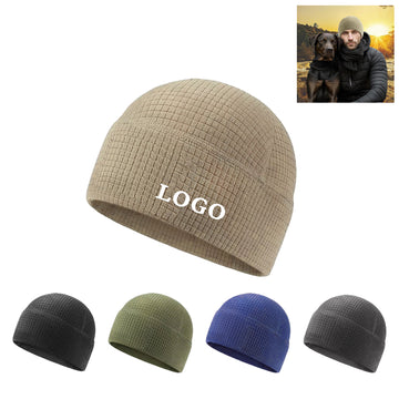 Premium Warm Skullcap With Grid Pattern & Knit Cap with Cuff