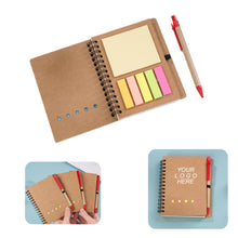 Spiral Steno Notebook with Sticky Notes