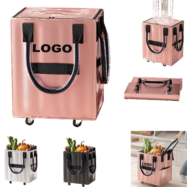 Foldable Shopping Luggage Bag With Wheels
