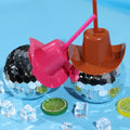 20Oz Cowboy Disco Ball Cups With Straw(Ocean)