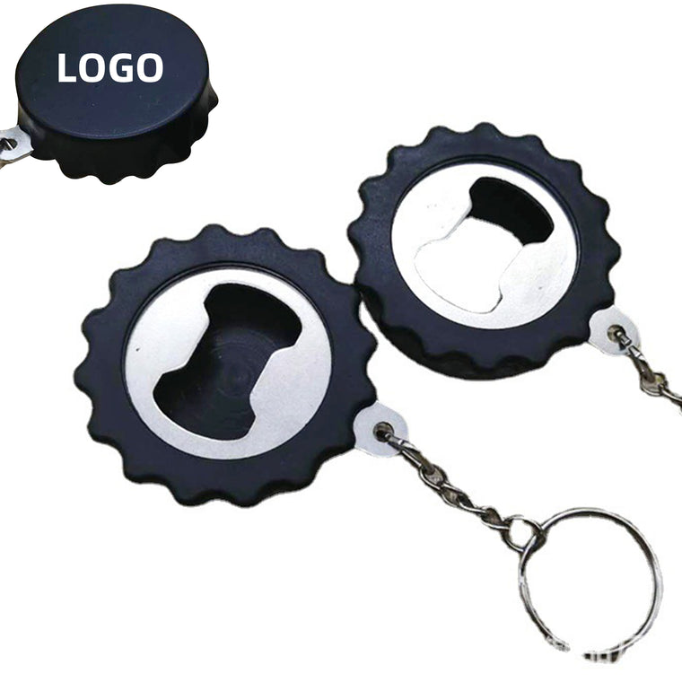 Beer Bottle Cap Opener Keychain