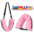 Crystal Velvet Stuffable U-Shaped Travel Neck Pillowcase