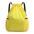 Waterproof Drawstring Backpack With Mesh Pockets
