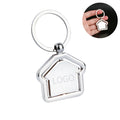 Metal Rotating House Keychain