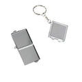 Full Color Folding Mirror Keychain Makeup Mirror W/ Keyring