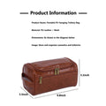 PU Leather Hanging Travel Shaving & Grooming Kit Bag