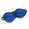 Collapsible Silicone Double Pet Travel Bowl