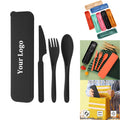 3 Pieces Wheat Straw Cutlery Utensil Set