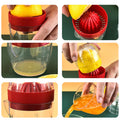 Manual Lemon Reamer Juicer Citrus Squeezer W/ Measuring Cup
