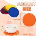Rainbow 6 Set Absorbent Round Felt Coasters