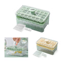 One-Button Press Ice Cube Trays With Lid And Bin