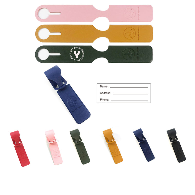 Long Pu Leather Luggage Tags