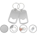 Stainless Steel Flat Bottle Opener Keychain