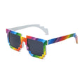 Rainbow Mosaic Block Sunglasses