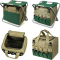 Folding Garden Stool With Tools Storage Bag