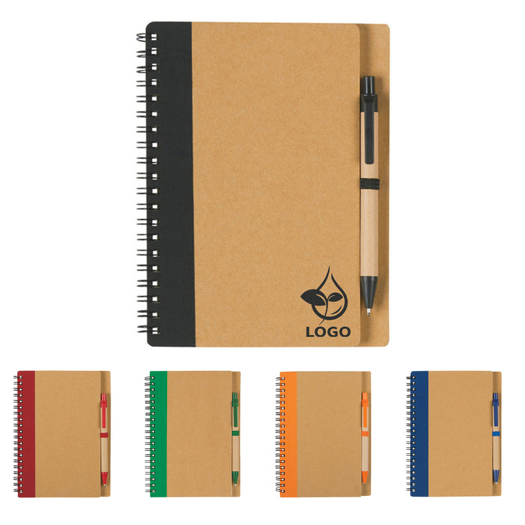 Recycle Eco-Inspired Hardcover Write Notebook & Pen