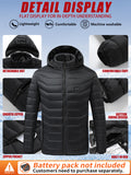 USB Rechargeable 15 Heating Zones Heated Hooded Coat