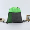 Drawstring Backpack With Front Pocket And Mesh Side Storage