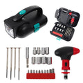 24 Pieces Household Tool Set With Led Flashlight
