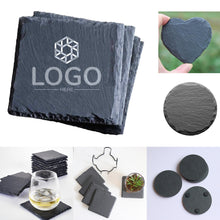 Black Slate Coaster, Laser Logo, Shape Choice (Sq/Rd/Ht)