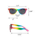 Classic 80s Style Rainbow Sunglasses Vintage Rectangle