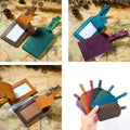 Vintage Crazy Horse Leather Luggage Tag