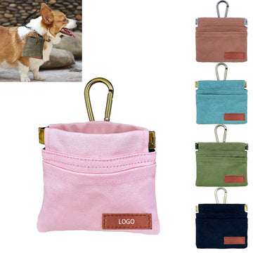 Portable Dog Treat Bag With Carabiner Pet Snack Pouch
