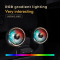 Car Seat Fan with LED Colorful Lights