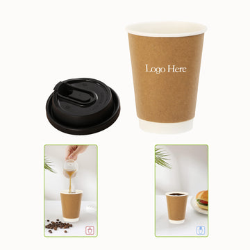 12oz Eco-Friendly Hot Cold Paper Cup