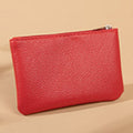 Leather Zipper Coin Purse