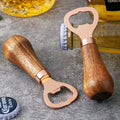 Multi Uses Compact Wooden Handheld Beer Bottle Opener