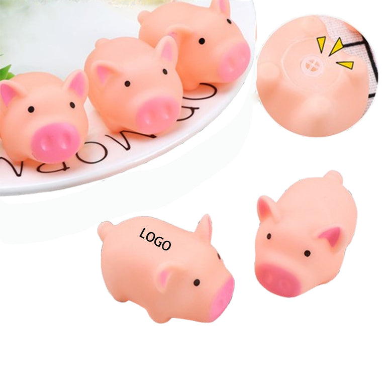 Mini Pink Squeaky Pig Toy Squeaker Bath Toy Rubber Bath Pig
