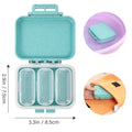 3-Grid Wheat Straw Sealed Daily Medicine Storage Boxes