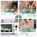 Egg Poacher Egg Steamer 2 Cavity Microwave Egg Cooker W/ Lid