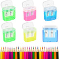 Dual Holes Pencil Sharpener With Lid