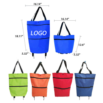 Foldable Expandable Shopping Bag W/Wheels